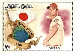 2018 Topps Allen & Ginter World Talent Shohei Ohtani #WT-24 card