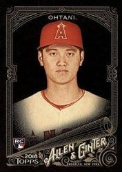 2018 Topps Allen & Ginter X Base Set Shohei Ohtani #100 card