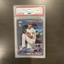 2018 Topps Chrome Shohei Ohtani XFractor #150 card