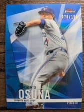 2018 Topps Chrome Shohei Ohtani Blue Refractor #150 card
