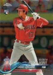 2018 Topps Chrome Update Base Set Shohei Ohtani #HMT32 card