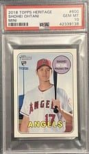 2018 Topps Heritage Shohei Ohtani Mini #600 card