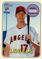 2018 Topps Heritage Base Set Shohei Ohtani #600f card