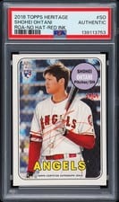 2018 Topps Heritage Real One Autographs Shohei Ohtani #SO card