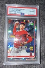 2019 Topps Chrome Sapphire Shohei Ohtani #600 card