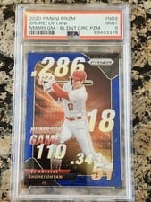 2020 Panini Prizm Numbers Game Shohei Ohtani #NG-8 card