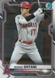 2021 Bowman Chrome Base Set Shohei Ohtani #27 card