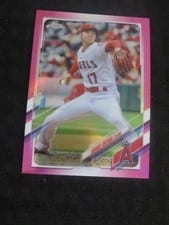 2021 Topps Chrome Shohei Ohtani Pink Refractor #159 card