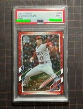 2021 Topps Chrome Shohei Ohtani Red Refractor #159 card