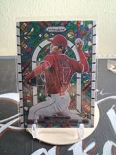 2022 Panini Prizm Stained Glass Shohei Ohtani White Wave Prizm #SG-3 card