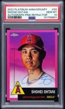 Shohei Ohtani 2022 Topps Chrome Platinum Anniversary Autographs card
