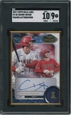 2022 Topps Gold Label Framed Autographs Shohei Ohtani #FA-SO card