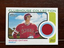 2022 Topps Heritage Clubhouse Collection Relics High Number Shohei Ohtani #CCR-SO card