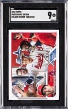 2023 Topps Shohei Ohtani Golden Mirror SSP Variation #600 card