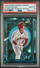 2023 Topps Cosmic Chrome Planetary Pursuit Uranus Shohei Ohtani #PPU-7 card