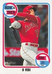 2023 Topps Heritage Now and Then Shohei Ohtani #NT-10 card