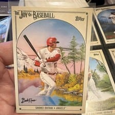 2023 Topps x Bob Ross: The Joy of Baseball Base Set Shohei Ohtani #1 card