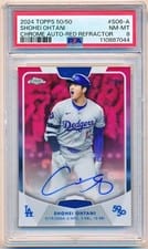 2024 Topps 50/50: Shohei Ohtani Chrome Autograph Shohei Ohtani #SO6-A card