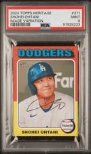 2024 Topps Heritage Shohei Ohtani Image Variation #371 card