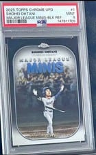 Shohei Ohtani 2025 Topps Chrome Update Major League Mini card