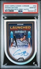 2025 Topps Cosmic Chrome Launched Into Orbit Autographs Shohei Ohtani #LIOA-SO card