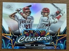 2023 Topps Cosmic Chrome Stars Clusters Shohei Ohtani, Mike Trout #SC-3
