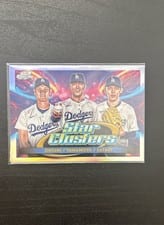 2025 Topps Cosmic Chrome Star Clusters Shohei Ohtani/Roki Sasaki/Yoshinobu Yamamoto #TSC-1 card
