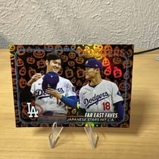 2024 Topps Update Shohei Ohtani & Yoshinobu Yamamoto Jack O Lantern #US13 card