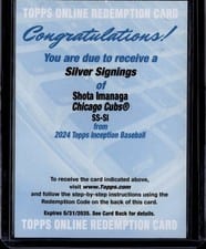 2024 Topps Inception Silver Signings Shota Imanaga #SS-SI card