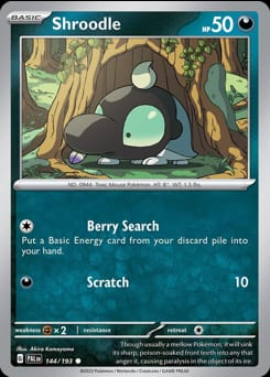 Paldea Evolved Shroodle #144 card