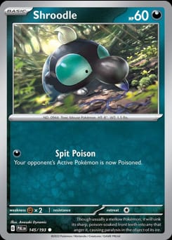 Paldea Evolved Shroodle #145 card