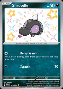 Paldean Fates Shroodle #189 card