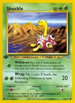 Neo Genesis Shuckle #72 card