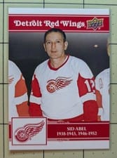 2025-26 Upper Deck Detroit Red Wings Centennial Base Set Sid Abel #84 card
