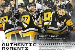 2019-20 SP Authentic Base Set Sidney Crosby #102 card