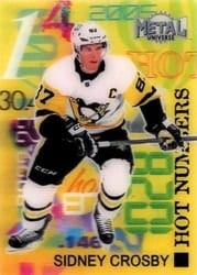 2022-23 SkyBox Metal Universe Hot Numbers Sidney Crosby #HN-35 card