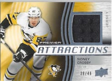 2023-24 Upper Deck Premier Premier Attractions Jersey Sidney Crosby #PA-SC card