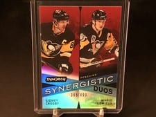 2022-23 Upper Deck Synergy Synergistic Duos Sidney Crosby/Mario Lemieux #SD-17 card