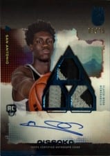 2023-24 Topps 3 Rookie 3 Patch Horizontal Autographs Sidy Cissoko #115 card