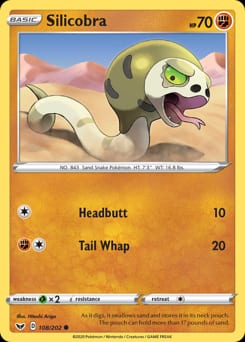 Sword & Shield Silicobra #108 card