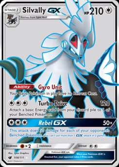 2017 Crimson Invasion Silvally-GX #108 card