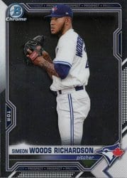 2021 Bowman Chrome Prospects Simeon Woods Richardson #BCP-95 card