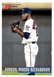 2021 Bowman Heritage Base Set Simeon Woods Richardson #138 card
