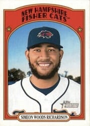 2021 Topps Heritage Minor League Base Set Simeon Woods Richardson #102 card