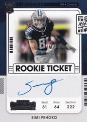 2021 Panini Contenders Base Set Simi Fehoko #141 card