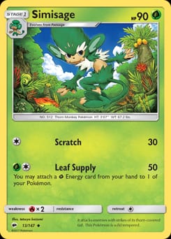 Burning Shadows Simisage #13 card