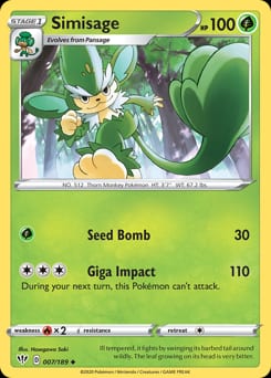 Darkness Ablaze Simisage #7 card