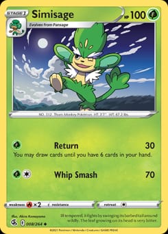 Fusion Strike Simisage #8 card