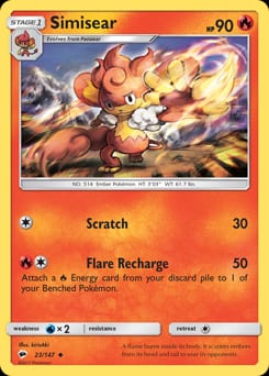 Burning Shadows Simisear #23 card