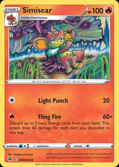 Fusion Strike Simisear #38 card